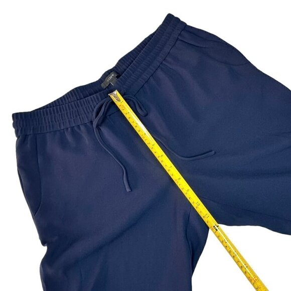 NWOT J.Crew Ankle Pants Sz10 Dark Blue Drawstring High Rise Cropped Cuffed - Picture 10 of 12